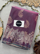 Indupriyaa Grey Nd Rama Dual Tone  Handloom Soft Silk Saree With Rich Pallu